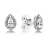 925 Silver Rose Gold Elegance Teardrops Earring