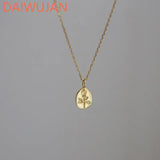 925 Silver Rose Necklace French Clavicle Chain Female Jewelry