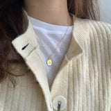 925 Silver Rose Necklace French Clavicle Chain Female Jewelry