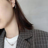 925 Sterling Silver Round Ball Lady Necklace Fine Jewelry Charm Choker