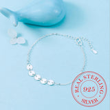 925 Silver Round Bead Charm Bracelet Women Birthday Gift
