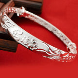 925 Silver Round Bracelet Lucky Fortune High Women'S Jewelry