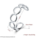 925 Sterling Silver Round Circle Bangle For Women Wedding Engagement Charm