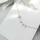 925 Silver Zircon Tassel Anklet Geometric Bracelet for Women