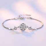 925 Silver Crystal Bracelet for Women Charm Jewelry