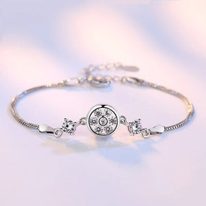 925 Silver Crystal Bracelet for Women Charm Jewelry
