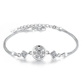 925 Silver Crystal Bracelet for Women Charm Jewelry
