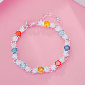 925 Silver Crystal Female Bracelet Women's Jewelry Accessory