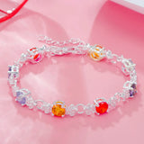 925 Silver Crystal Female Bracelet Women's Jewelry Accessory