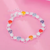 925 Silver Crystal Female Bracelet Women's Jewelry Accessory