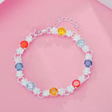 925 Silver Crystal Female Bracelet Women's Jewelry Accessory