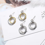 925 Sterling Silver Zirconia Circle Stud Earrings Women Fine Jewelry