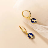 925 Silver Cat Hoop Earrings For Women Girls Party Jewelry Gift
