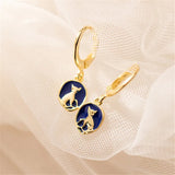925 Silver Cat Hoop Earrings For Women Girls Party Jewelry Gift