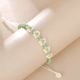 925 Silver Daisy Bracelet Rope Woven Party Gift