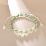 925 Silver Daisy Bracelet Rope Woven Party Gift