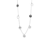 925 Silver Disc Choker Necklace Coin Charm Dainty Chain for Women