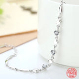 925 Silver Zircon Bracelet Chain Women Jewelry