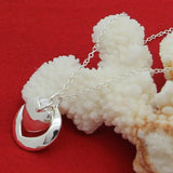 925 Silver Heart Necklace Women Wedding Engagement