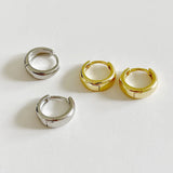 925 Silver Round Hinged Hoop Earrings Fine Jewelry Women