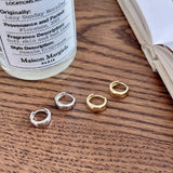 925 Silver Round Hinged Hoop Earrings Fine Jewelry Women