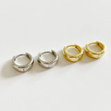 925 Silver Round Hinged Hoop Earrings Fine Jewelry Women