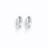 925 Silver Round Hinged Hoop Earrings Fine Jewelry Women