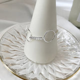 925 Silver Hollow Circle Bracelet Geometric Jewelry