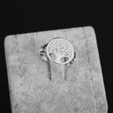 925 Silver Tree Of Life Ring for Women Men Party Engagement Wedding Jewelry