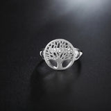 925 Silver Tree Of Life Ring for Women Men Party Engagement Wedding Jewelry