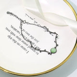 925 Sterling Silver Leaf Charm Bracelet for Women