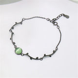 925 Sterling Silver Leaf Charm Bracelet for Women