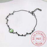 925 Sterling Silver Leaf Charm Bracelet for Women