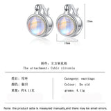 925 Silver Moonlight Stone Hoop Earrings for Women