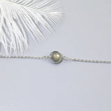 925 Silver Moonstone Charm Bracelet Adjustable Chain