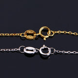 925 Silver Zircon Long Chain Necklace Women Wedding Jewelry Gift