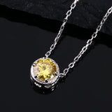 925 Silver Zircon Long Chain Necklace Women Wedding Jewelry Gift