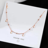 925 Silver Round Slice Pendant Bead Chain Necklace
