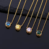 925 Silver Small Zircon Droplets Necklace
