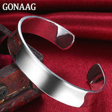 925 Sterling Silver Adjustable Bracelet Bangles 7mm