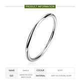 925 Silver Round Cuff Bracelet for Women