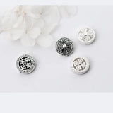 925 Silver Spacer Beads 14mm Round Charm Beads for Jewelry Making