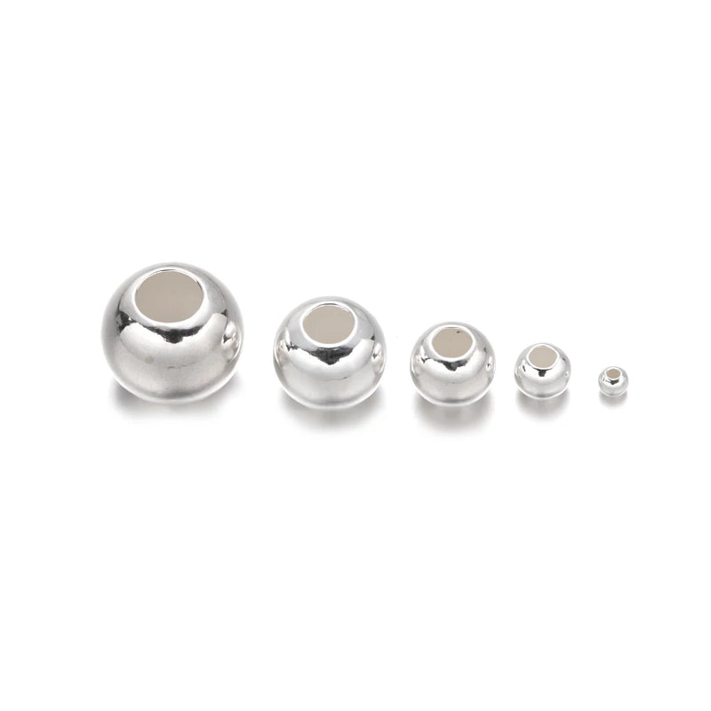 925 Sterling Silver Spacer Beads for DIY Jewelry Making