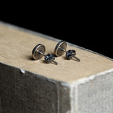 925 Silver Round Stud Earrings Women Party Wedding Jewelry