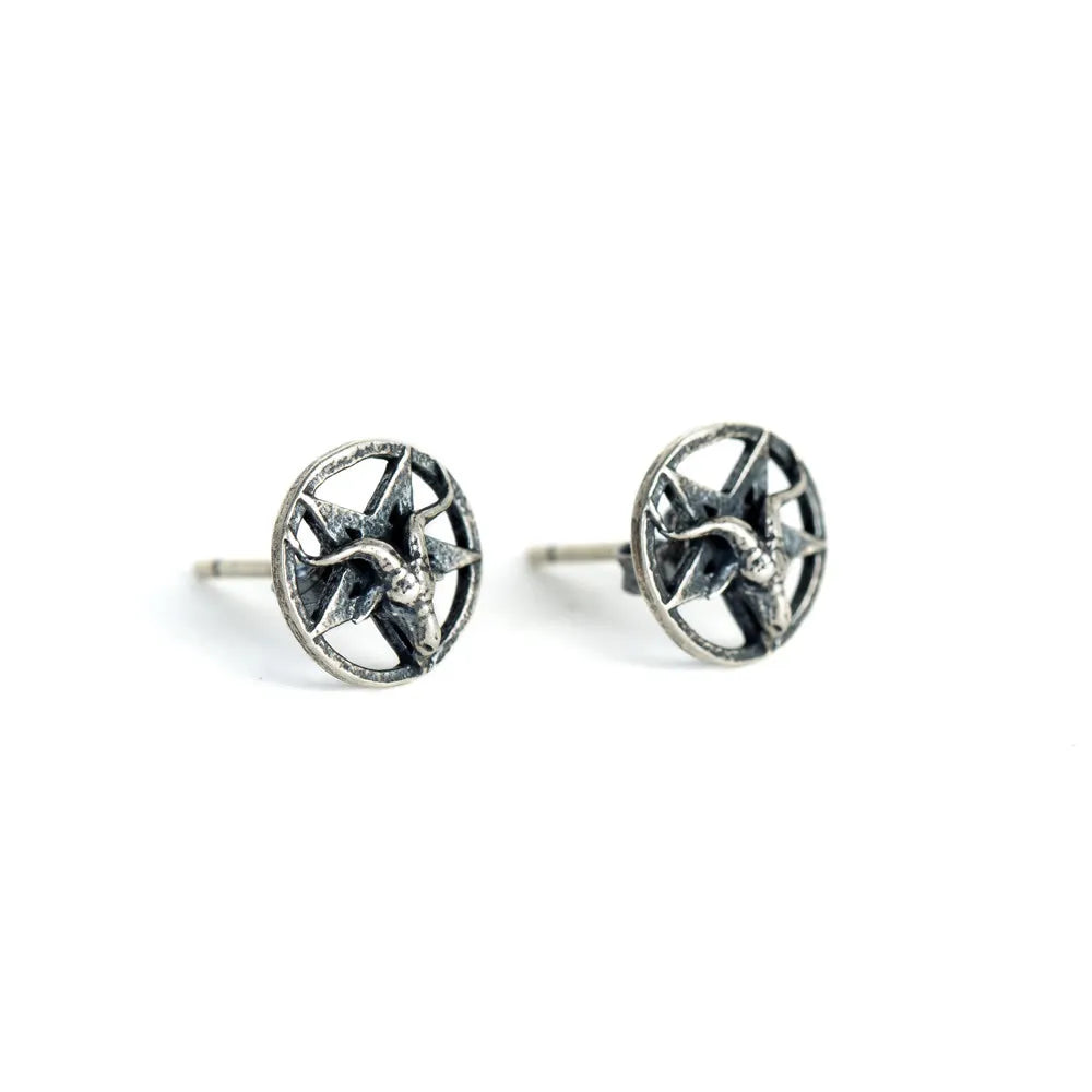 925 Silver Round Stud Earrings Women Men Vintage Wedding Jewelry