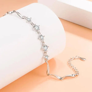 925 Silver Moissanite Tennis Bracelet for Women Men