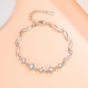 925 Silver Moissanite Tennis Bracelet for Women Men