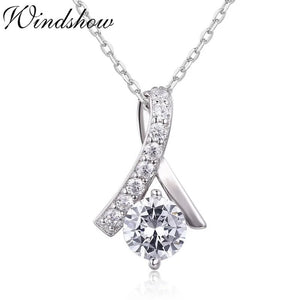 925 Silver CZ Scarf Charm Undertale Pendant Necklace Women Girls Jewelry