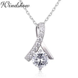 925 Silver CZ Scarf Charm Undertale Pendant Necklace Women Girls Jewelry