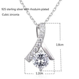 925 Silver CZ Scarf Charm Undertale Pendant Necklace Women Girls Jewelry